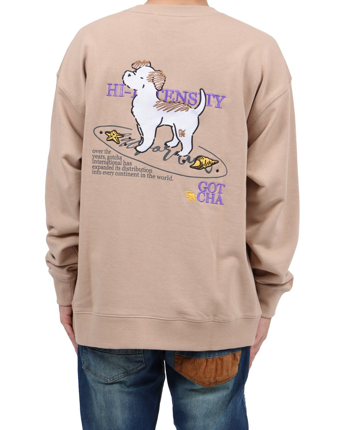 ベージュ：173cm63kg(Lサイズ着用)