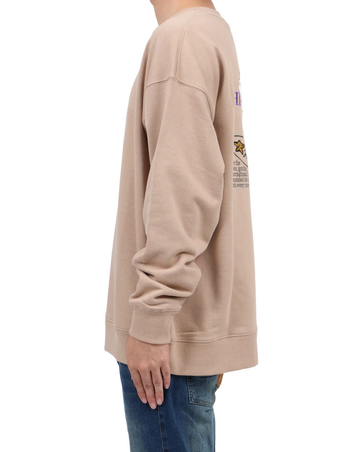 ベージュ：173cm63kg(Lサイズ着用)