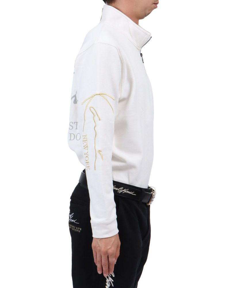 ホワイト：174cm62kg(Lサイズ着用)