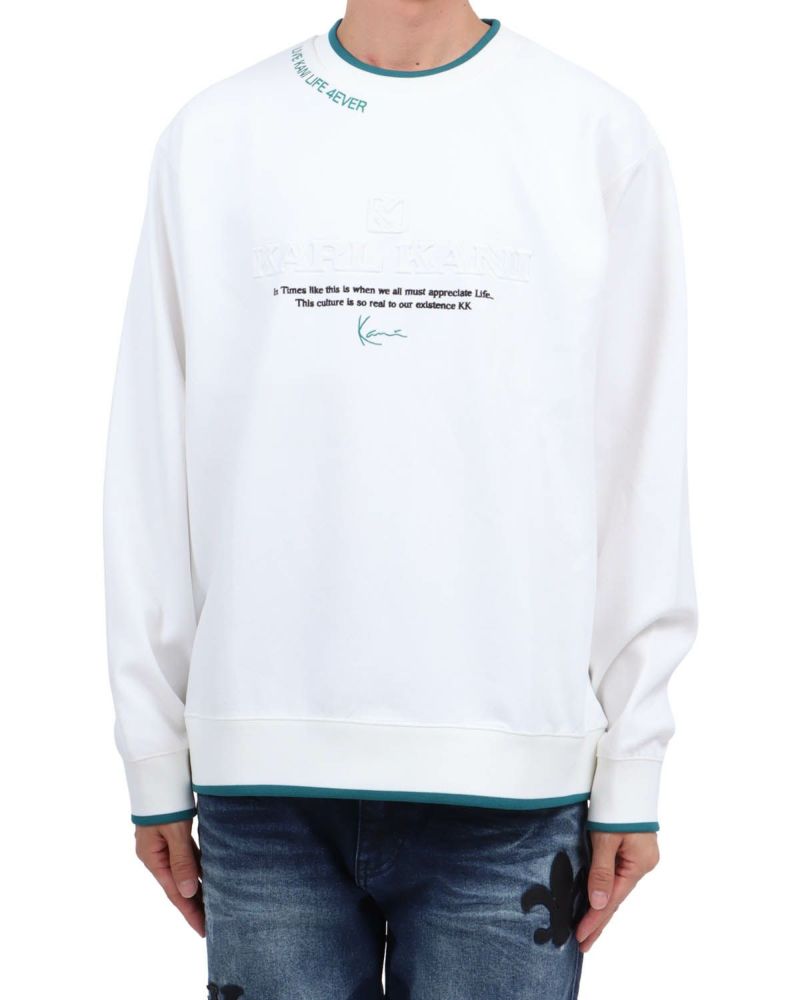 ホワイト：174cm62kg(Lサイズ着用)