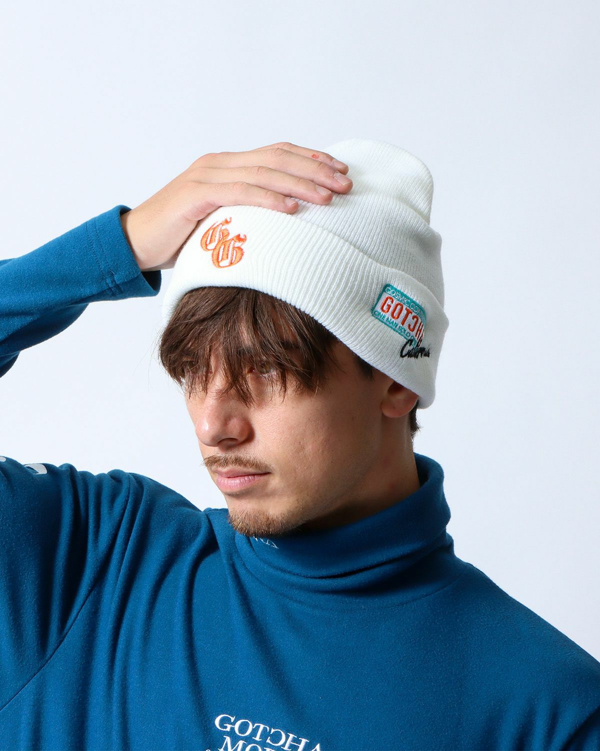 Karl Kani] ネオン ポイント ダンボールニット フルジップ パーカー