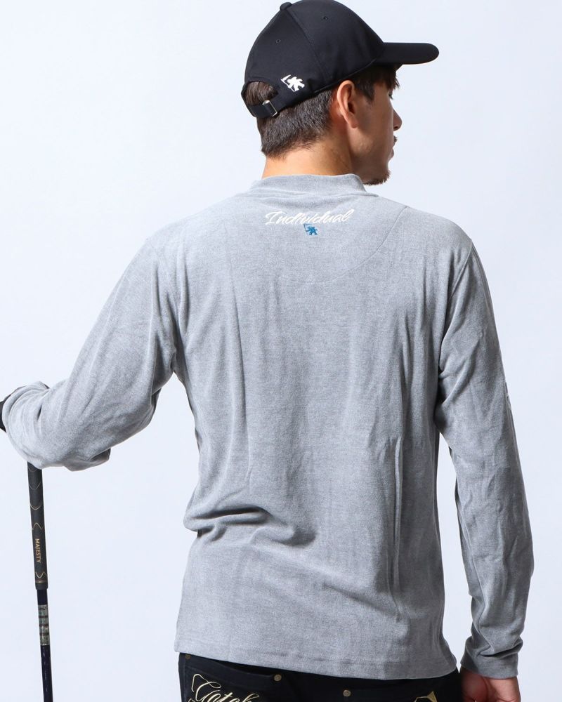 杢グレー：180cm/70kg(Lサイズ着用)