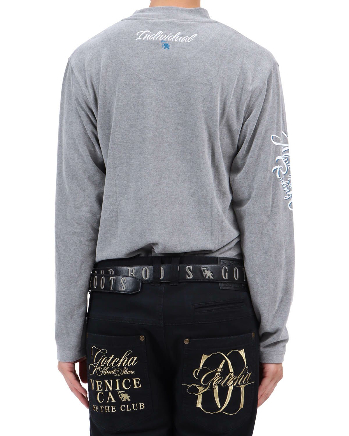 杢グレー：174cm62kg(Lサイズ着用)