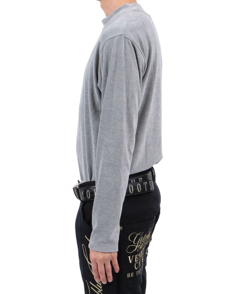 杢グレー：174cm62kg(Lサイズ着用)