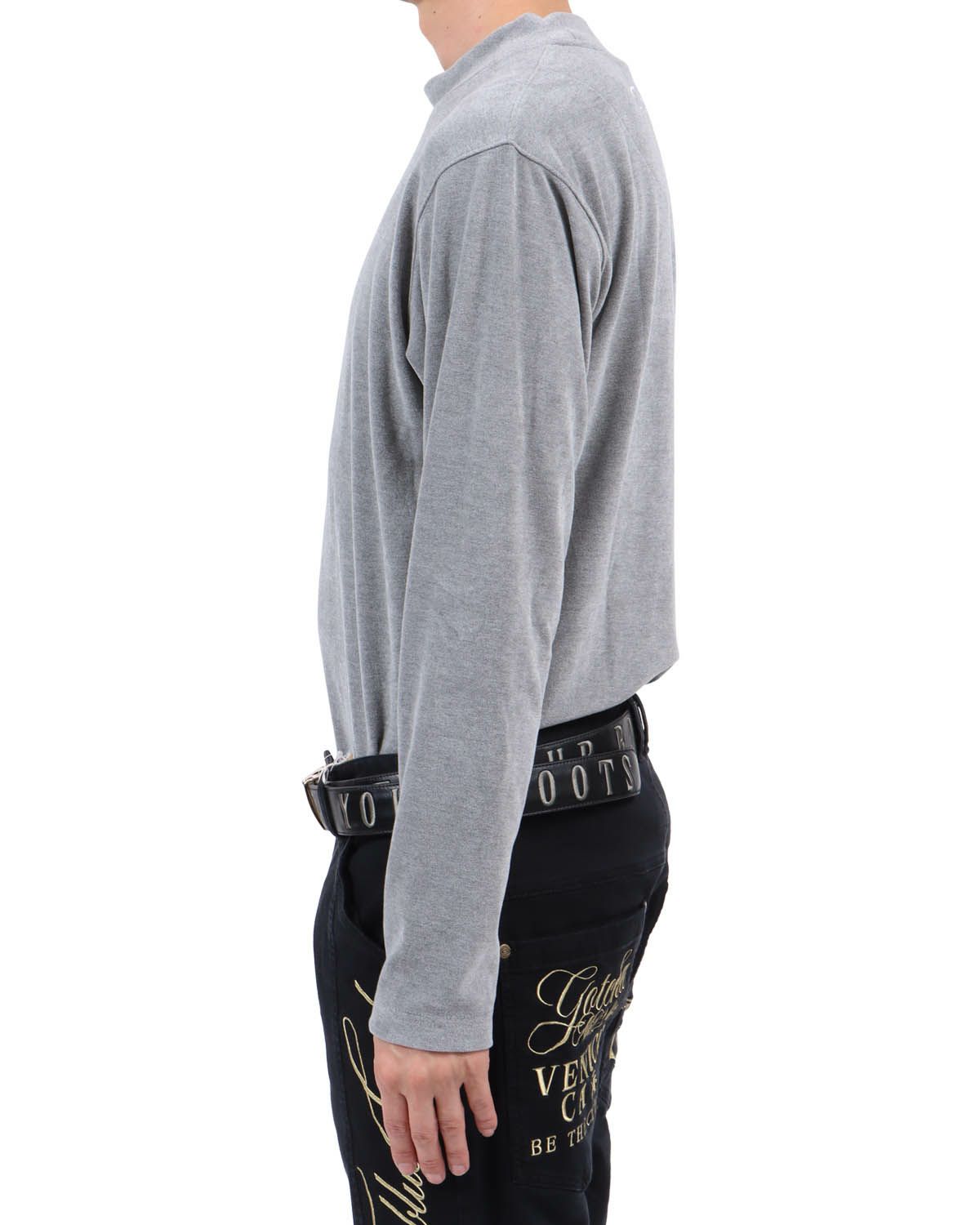 杢グレー：174cm62kg(Lサイズ着用)