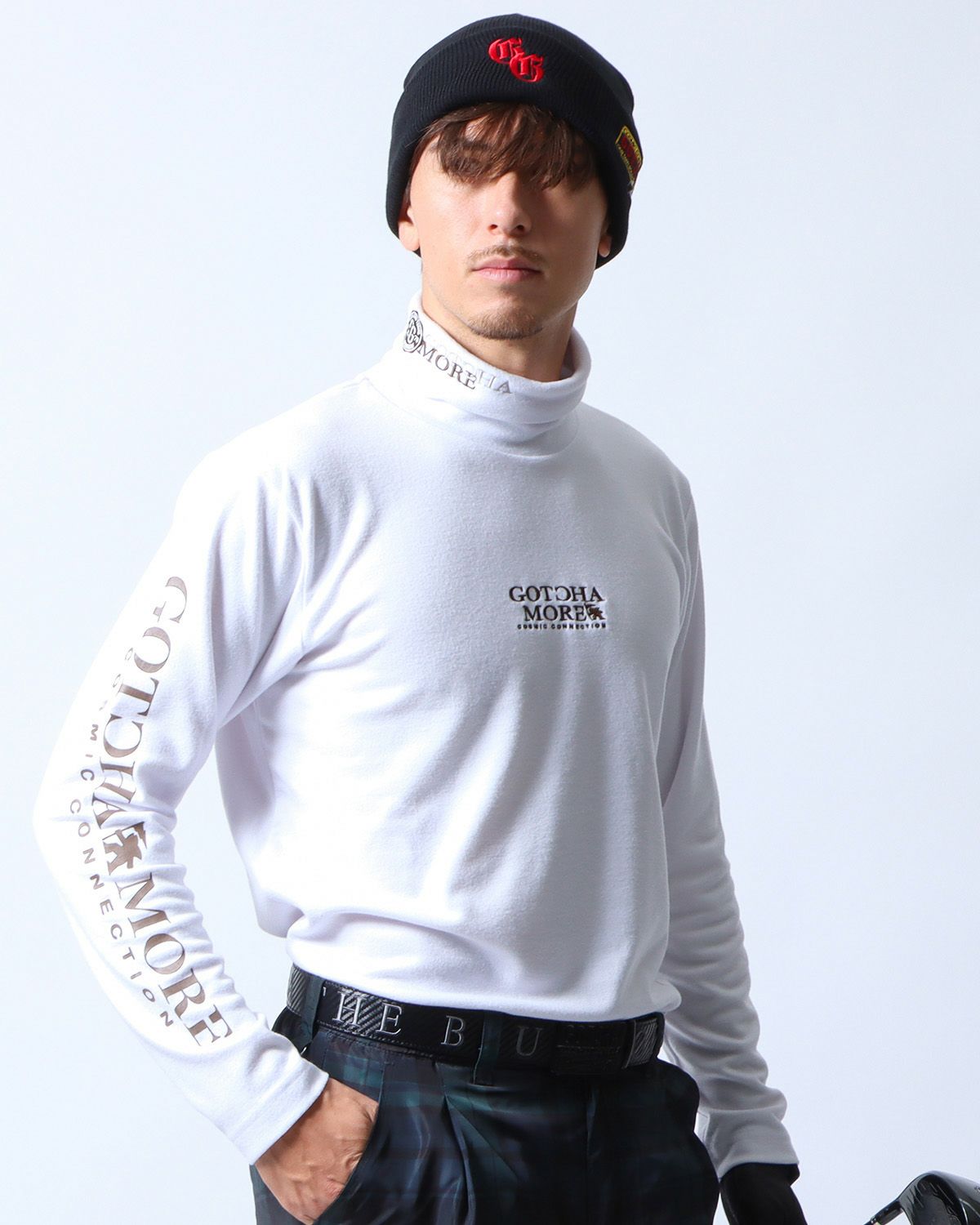 ホワイト：180cm/70kg(Lサイズ着用)