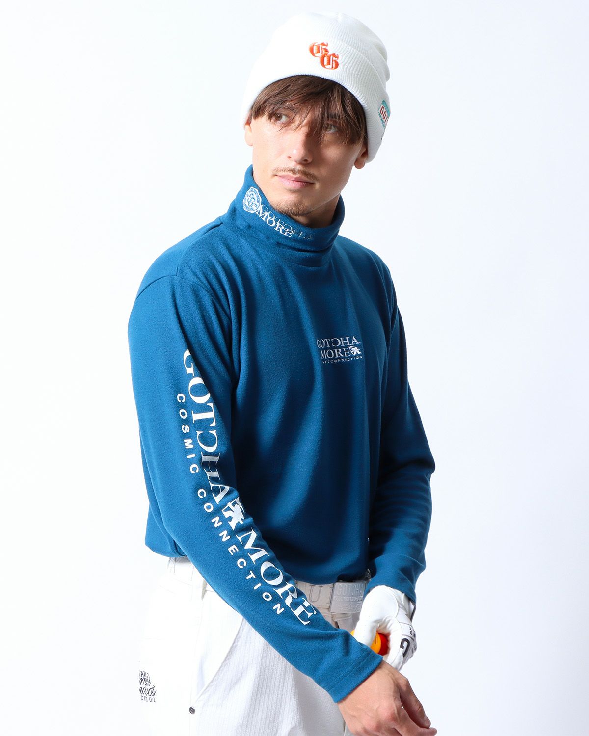 エメラルドグリーン：180cm/70kg(Lサイズ着用)