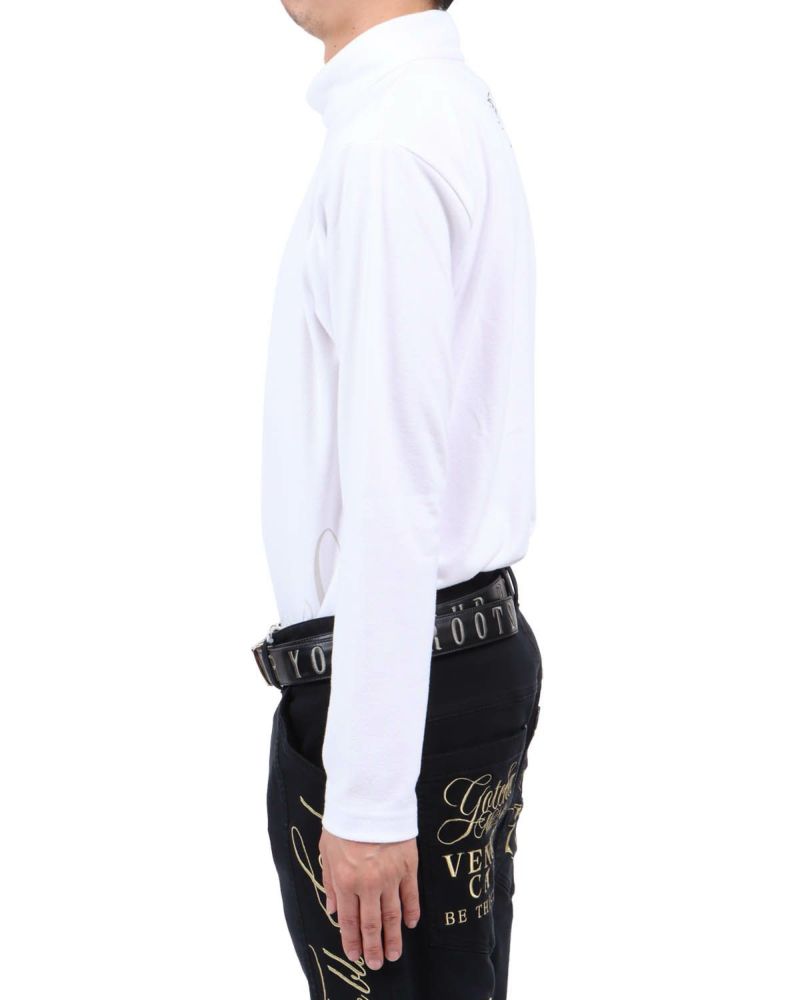 ホワイト：174cm62kg(Lサイズ着用)