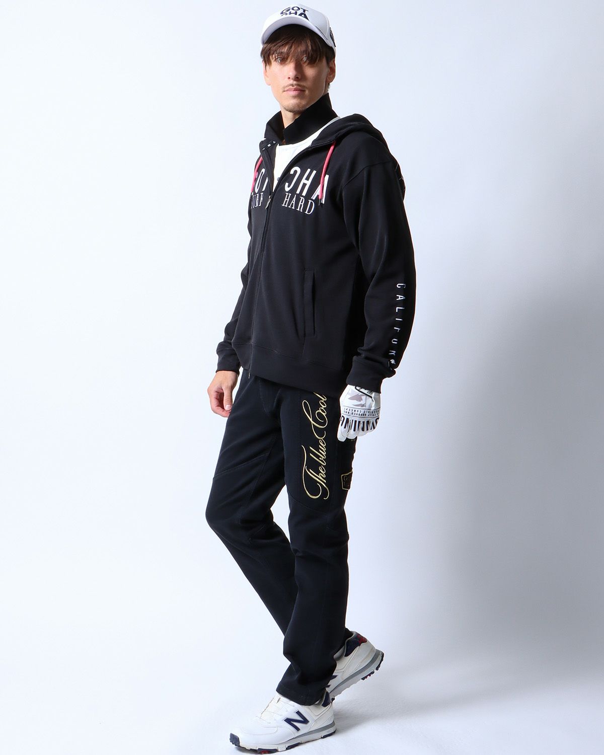 ブラック：180cm/70kg(Lサイズ着用)