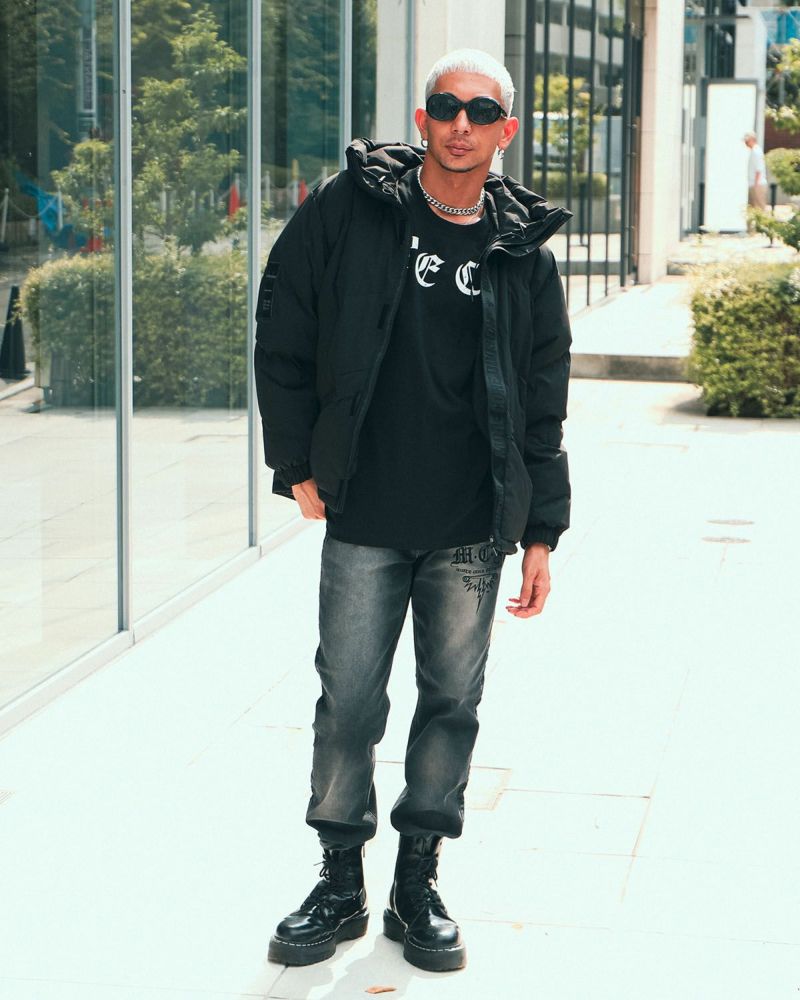 ブラック:183cm(XLサイズ着用)