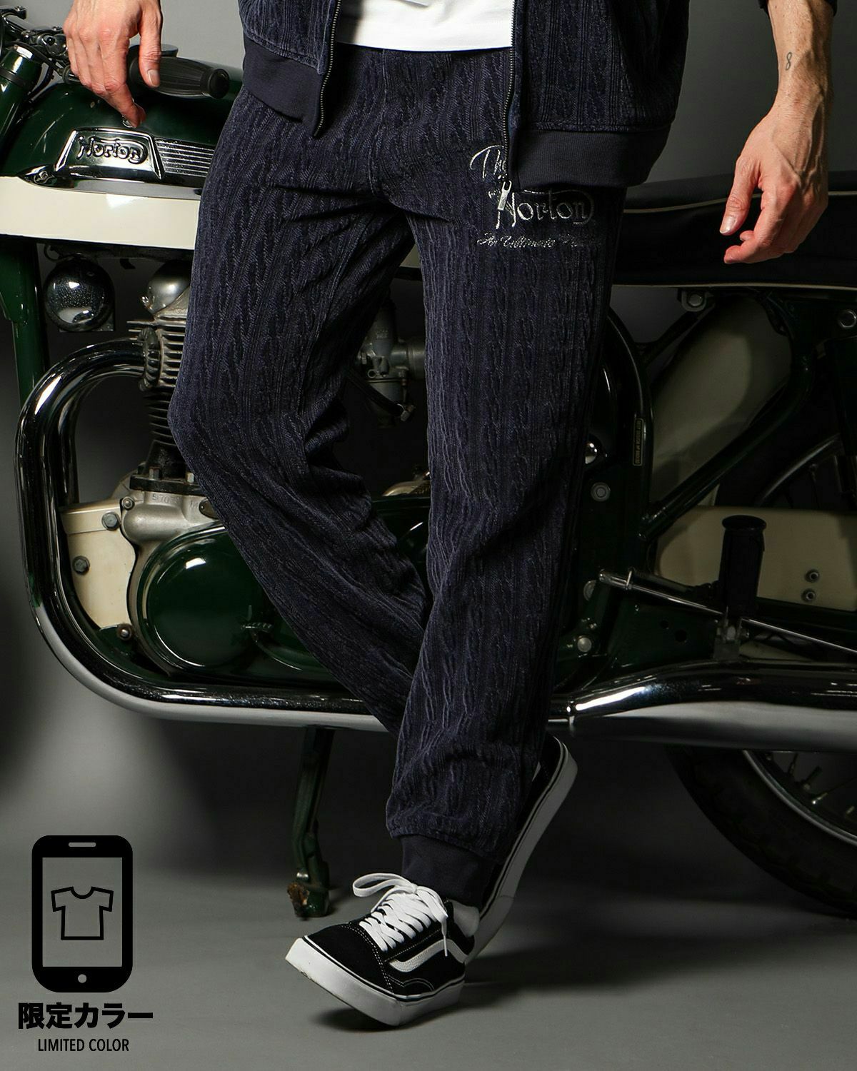 ネイビー：186cm(Lサイズ着用)