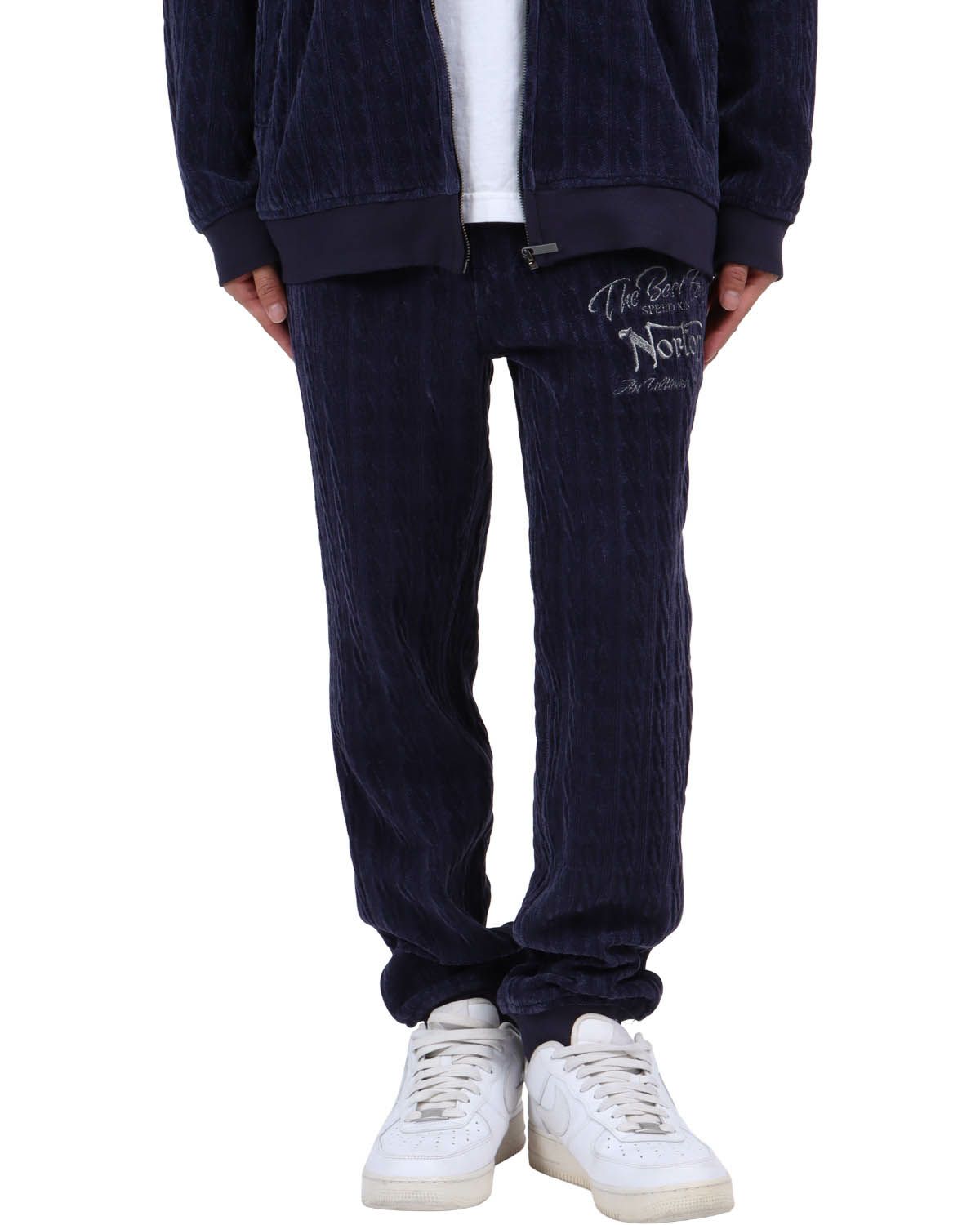 ネイビー：174cm62kg(Lサイズ着用)