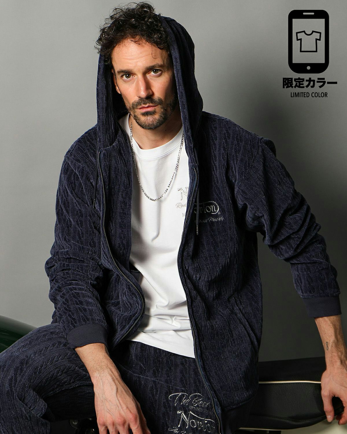 ネイビー：186cm(XLサイズ着用)