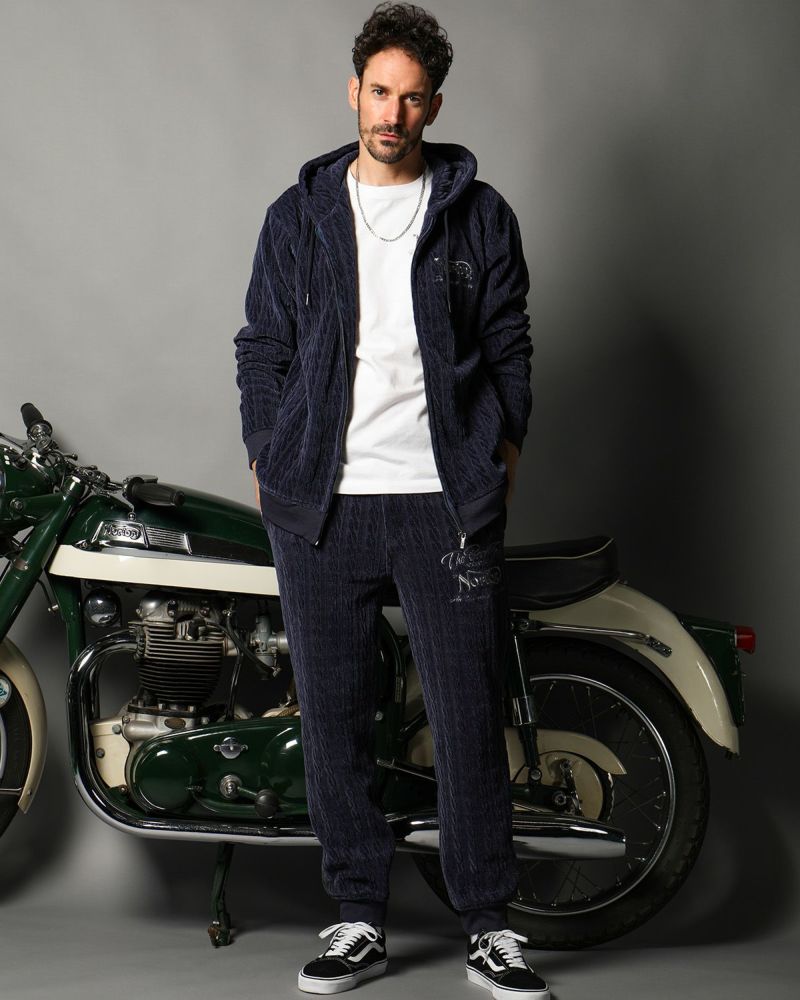 Norton] ベロア メタリック刺繍 フルジップ パーカー | PEET ONLINE STORE