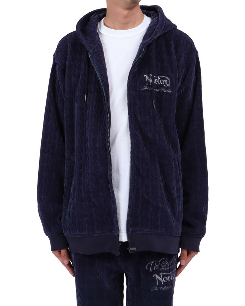 ネイビー：174cm62kg(Lサイズ着用)