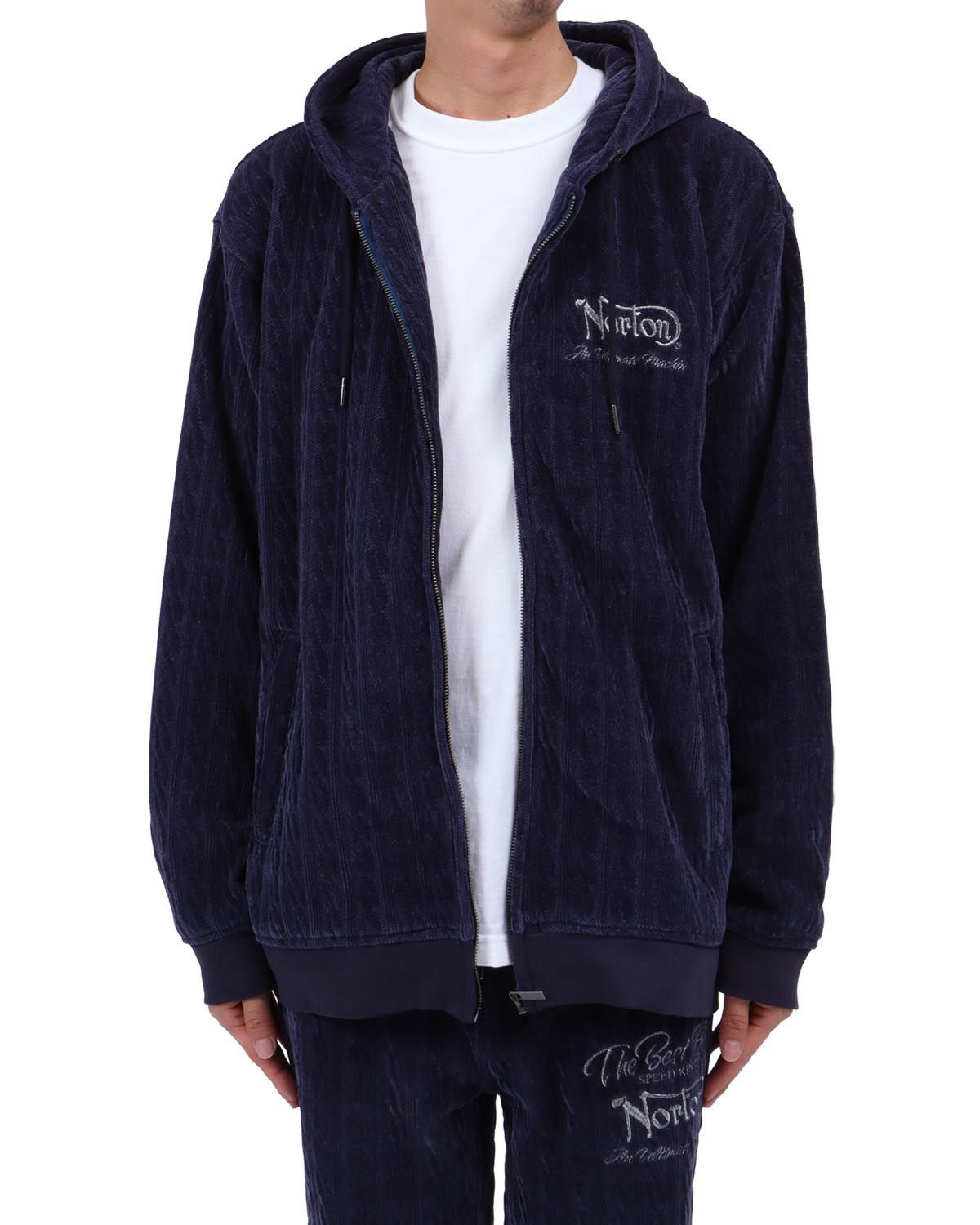 ネイビー：174cm62kg(Lサイズ着用)