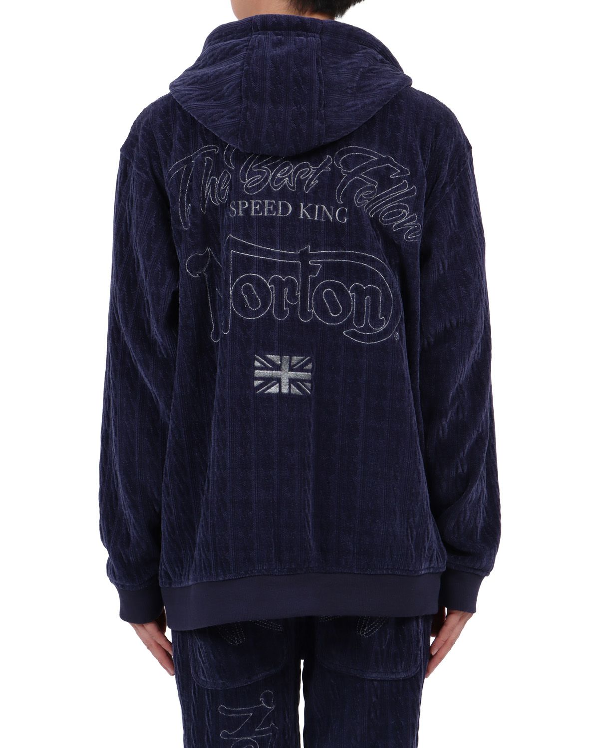 ネイビー：174cm62kg(Lサイズ着用)