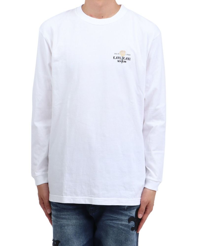 ホワイト：174cm62kg(Lサイズ着用)