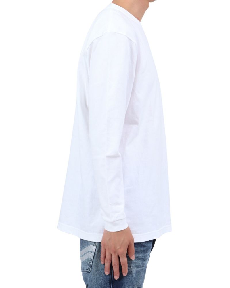 ホワイト：174cm62kg(Lサイズ着用)