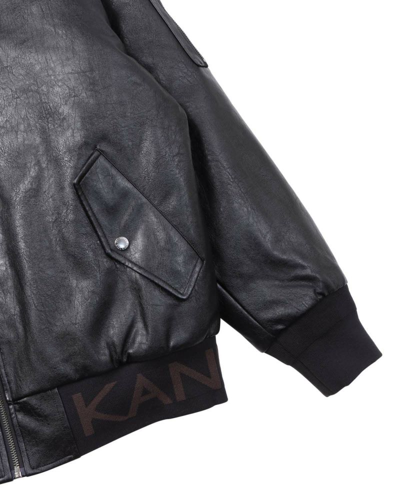 Karl Kani] 3D刺繍 PU レザー MA-1 | PEET ONLINE STORE