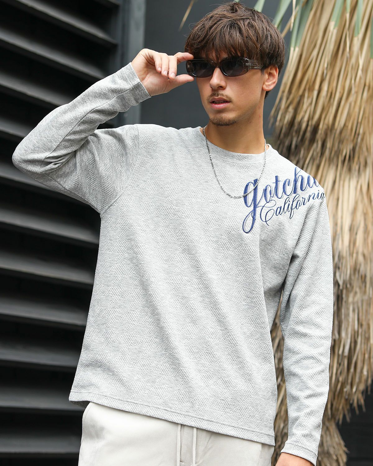 杢グレー：180cm/70kg(Lサイズ着用)