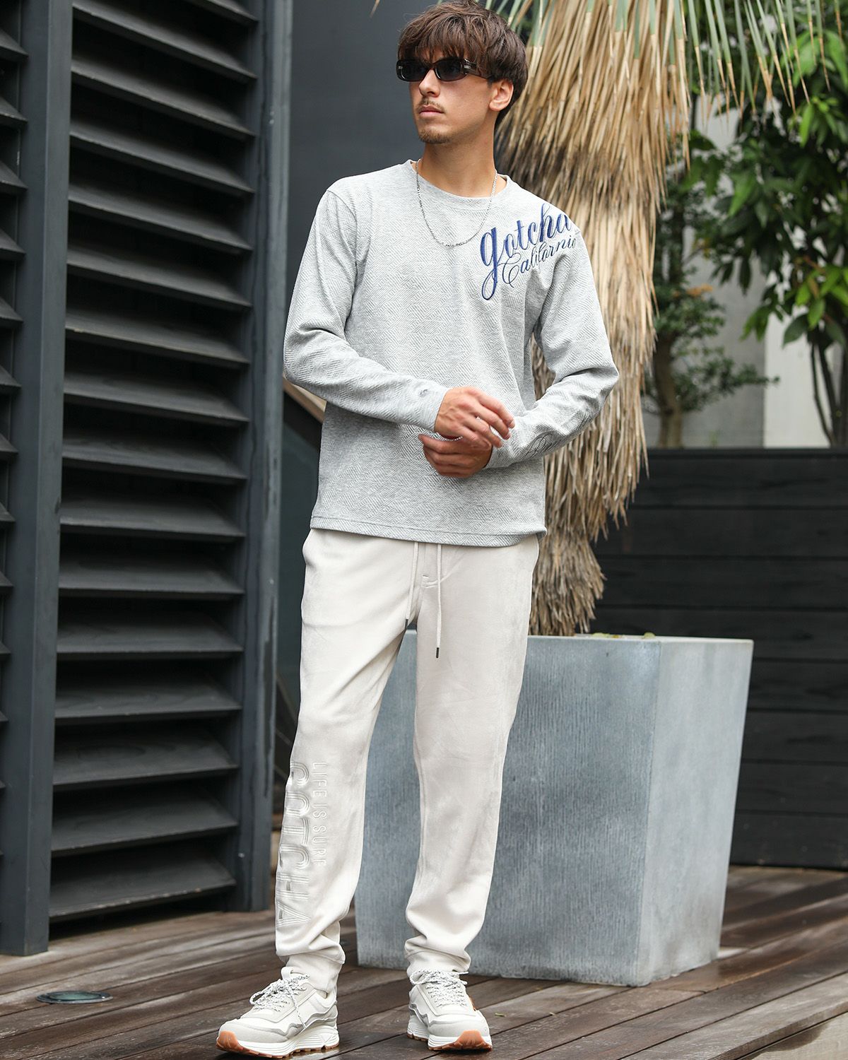 杢グレー：180cm/70kg(Lサイズ着用)