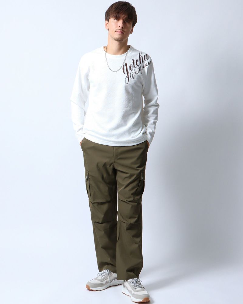 ホワイト：180cm/70kg(Lサイズ着用)