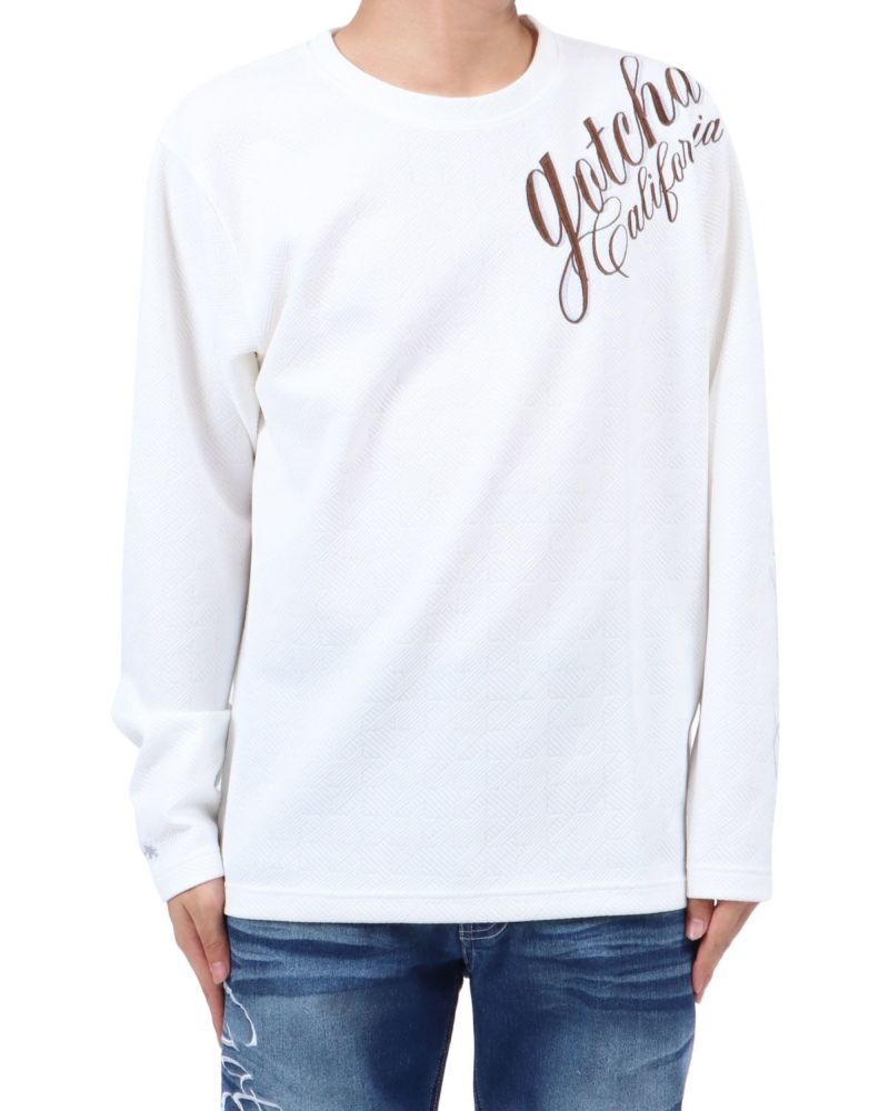 ホワイト：173cm63kg(Lサイズ着用)