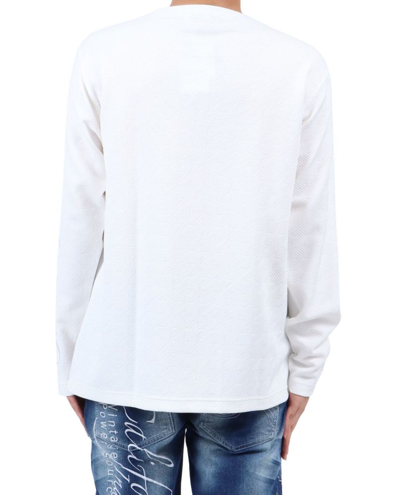 ホワイト：173cm63kg(Lサイズ着用)