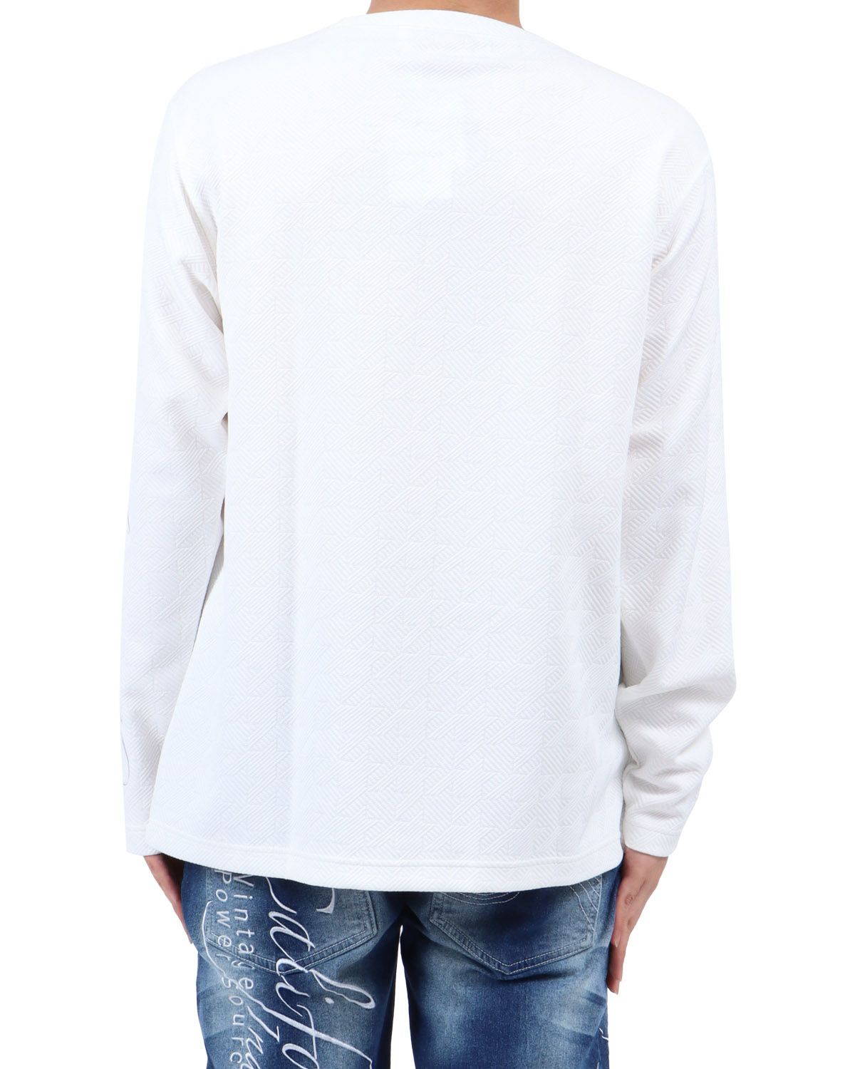 ホワイト：173cm63kg(Lサイズ着用)