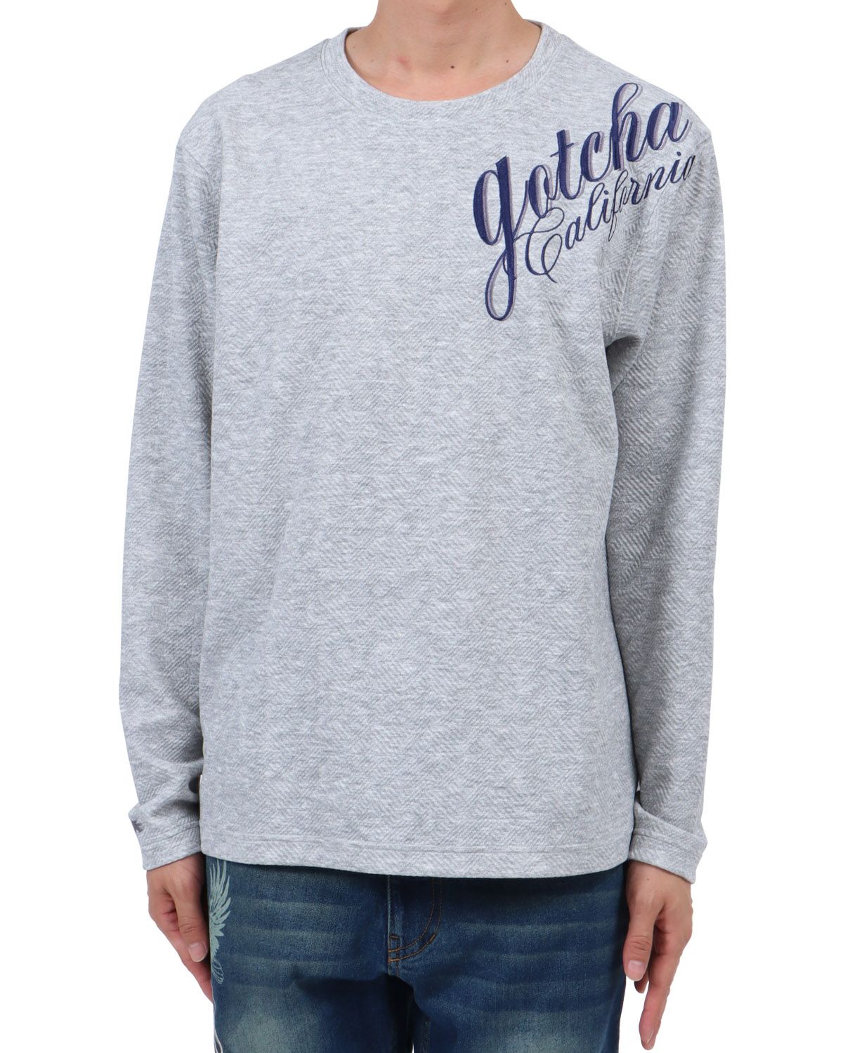 グレー：174cm62kg(Lサイズ着用)