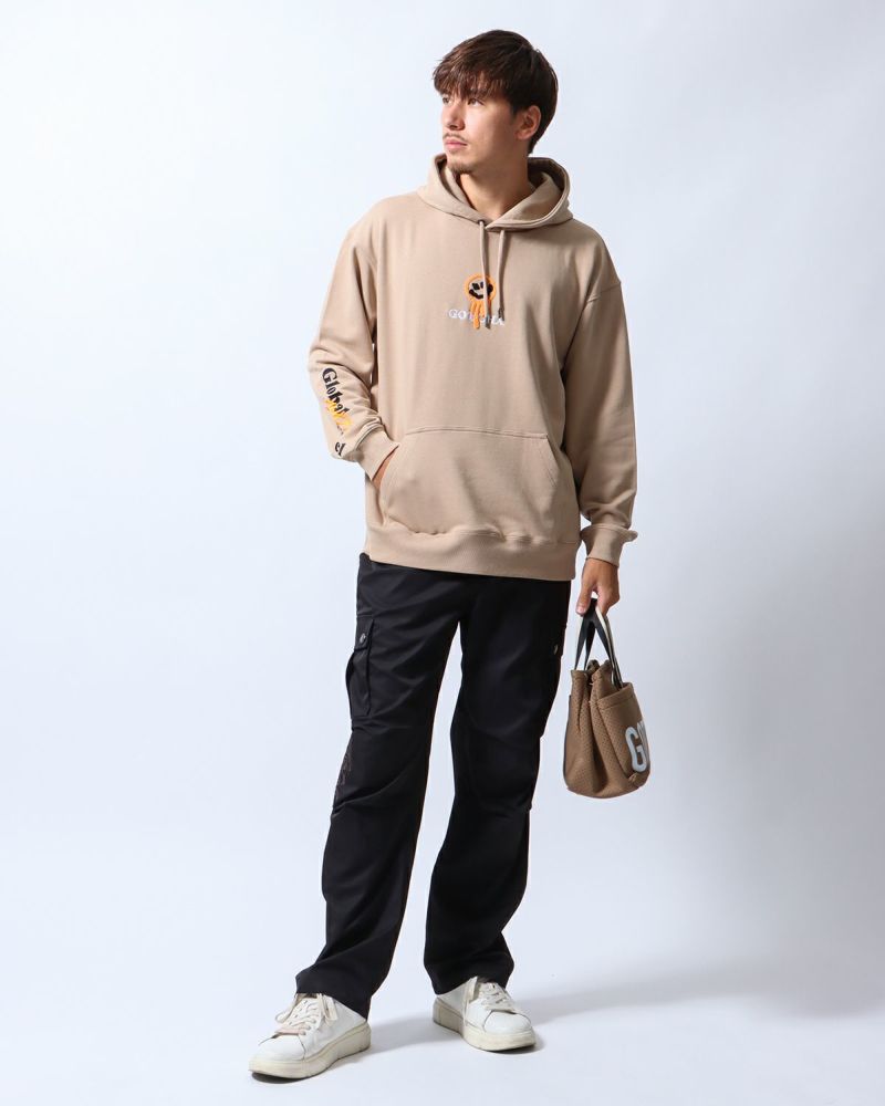 ベージュ:180cm/70kg(Lサイズ着用)