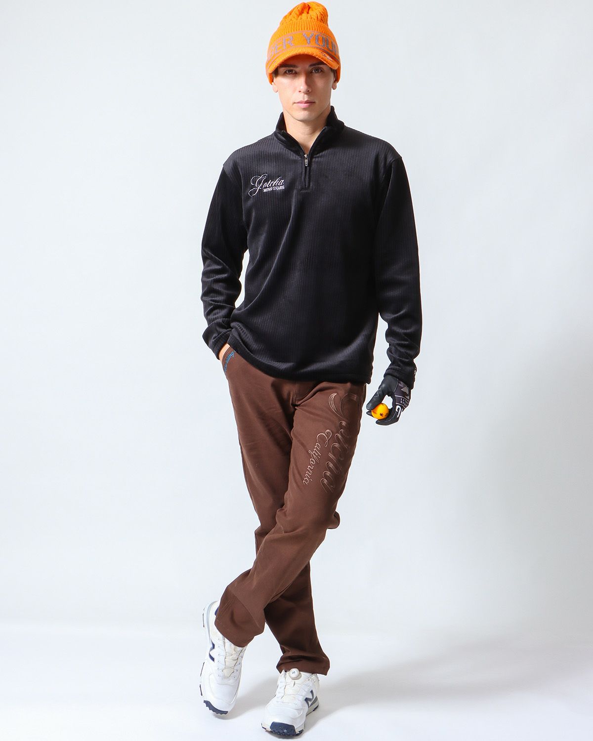 ダークブラウン：180cm/70kg(Lサイズ着用)