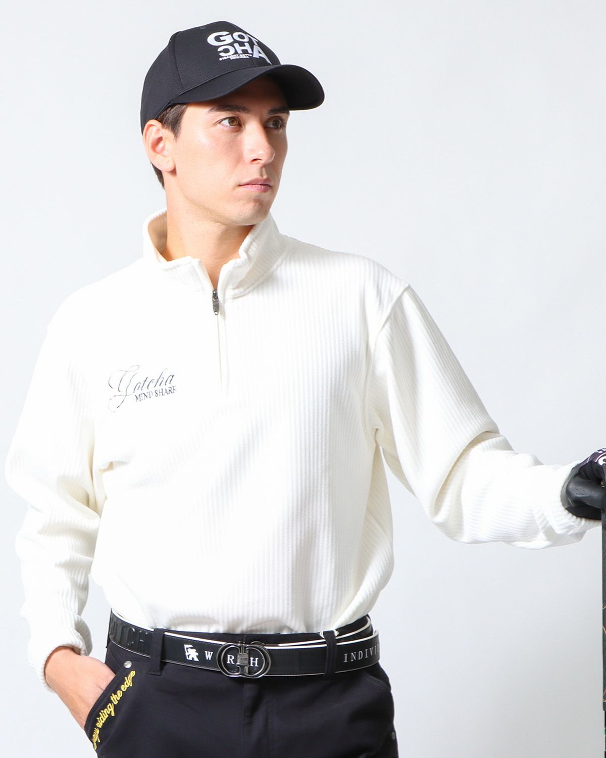 オフホワイト：180cm/70kg(Lサイズ着用)