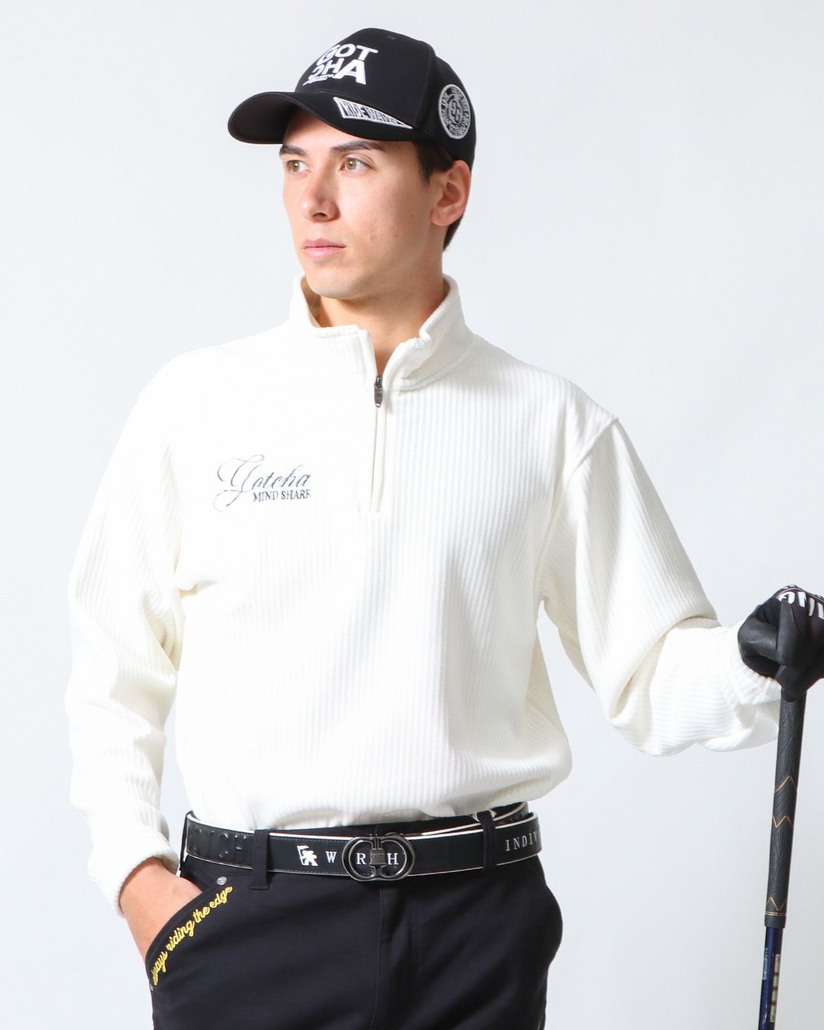 オフホワイト：180cm/70kg(Lサイズ着用)