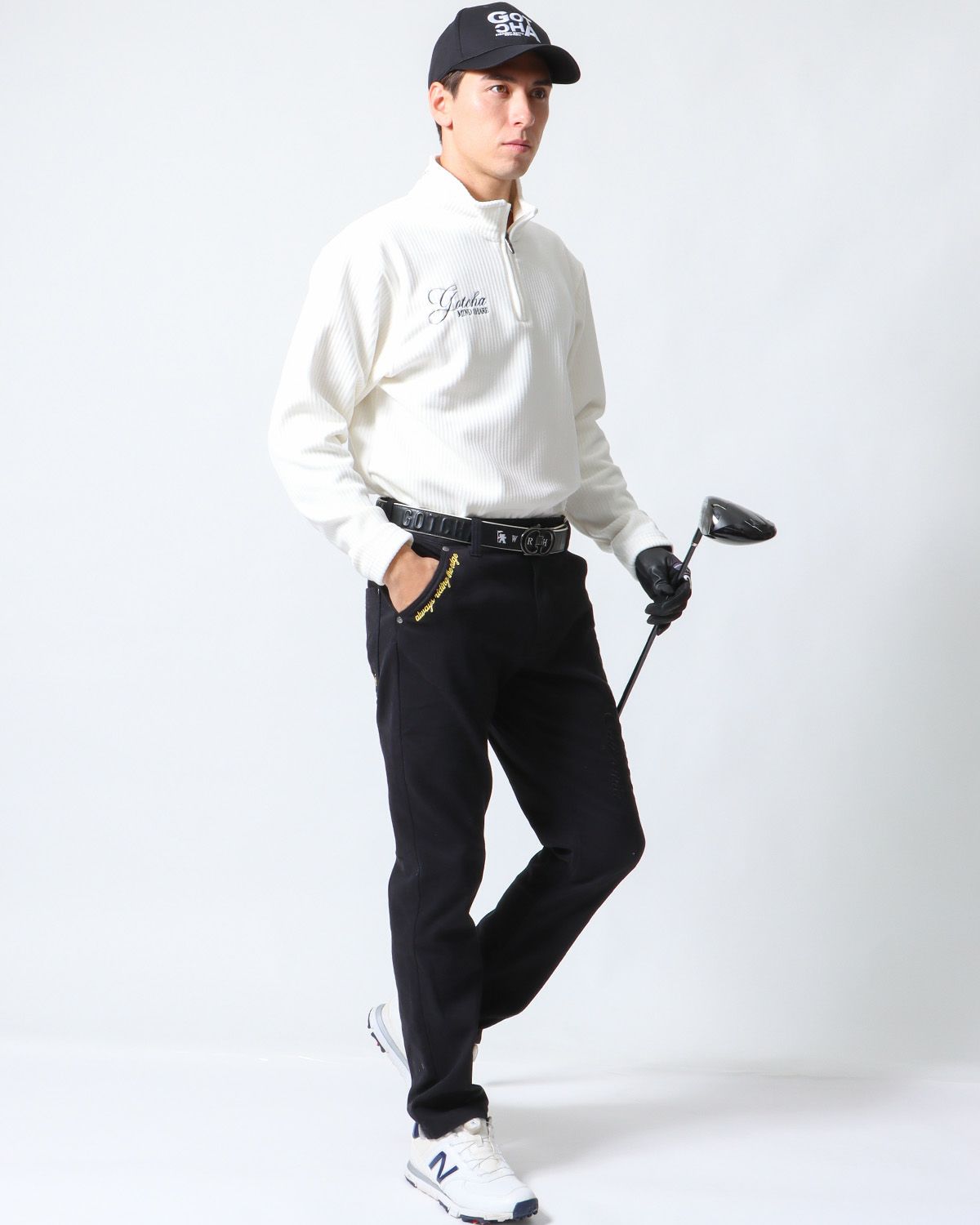 オフホワイト：180cm/70kg(Lサイズ着用)