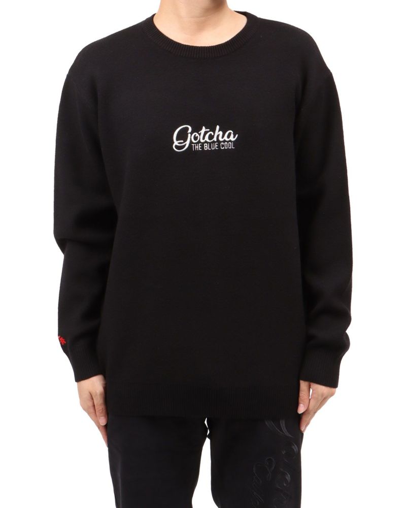 GOTCHA GOLF] 静電気防止 ウォッシャブル もちもち 縦ロゴ クルー