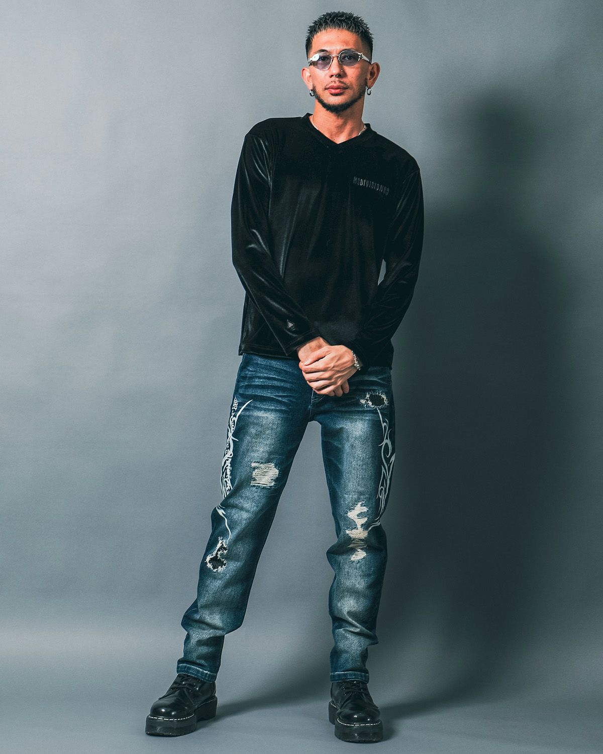 ブラック:183cm(Lサイズ着用)