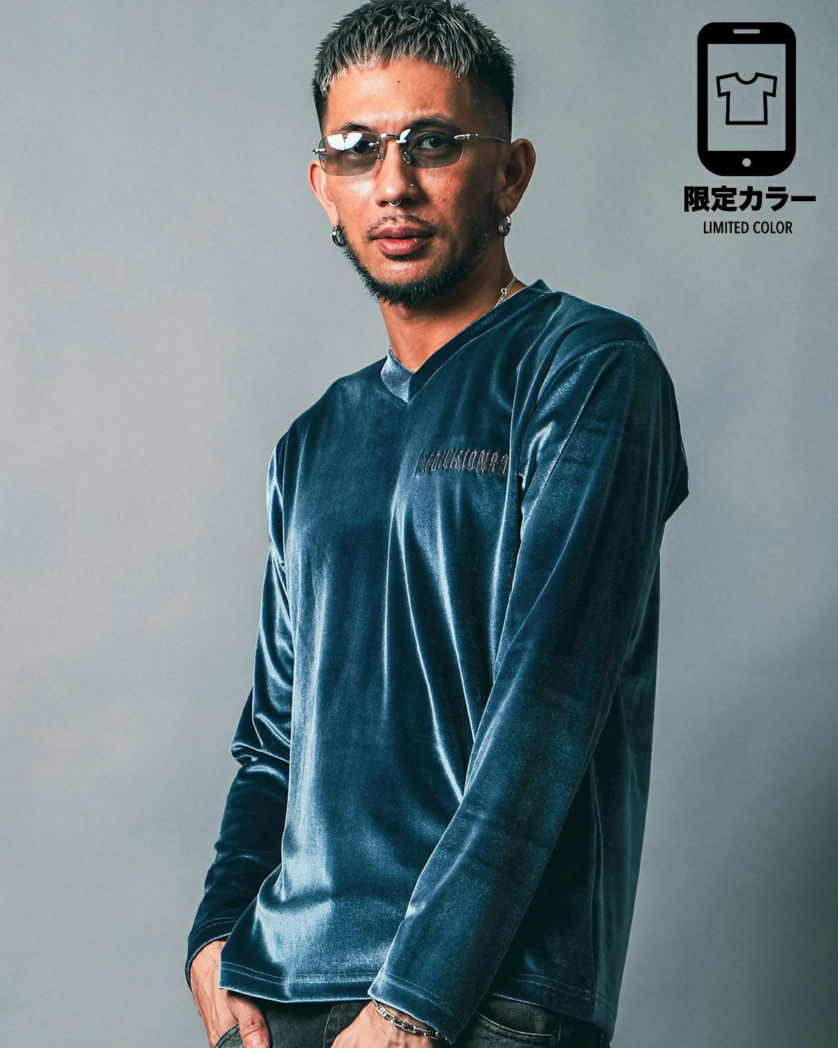 サックス:183cm(Lサイズ着用)