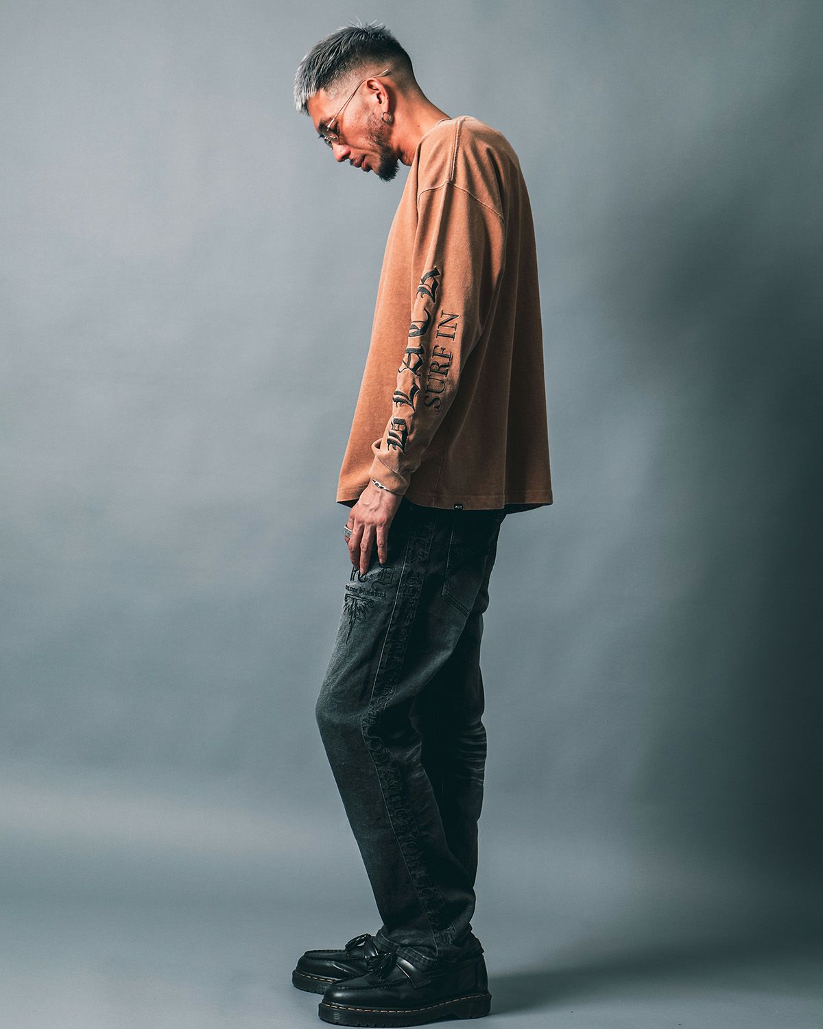 ベージュ:183cm(Lサイズ着用)