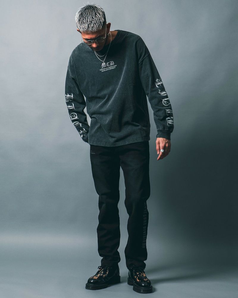 チャコール:183cm(Lサイズ着用)