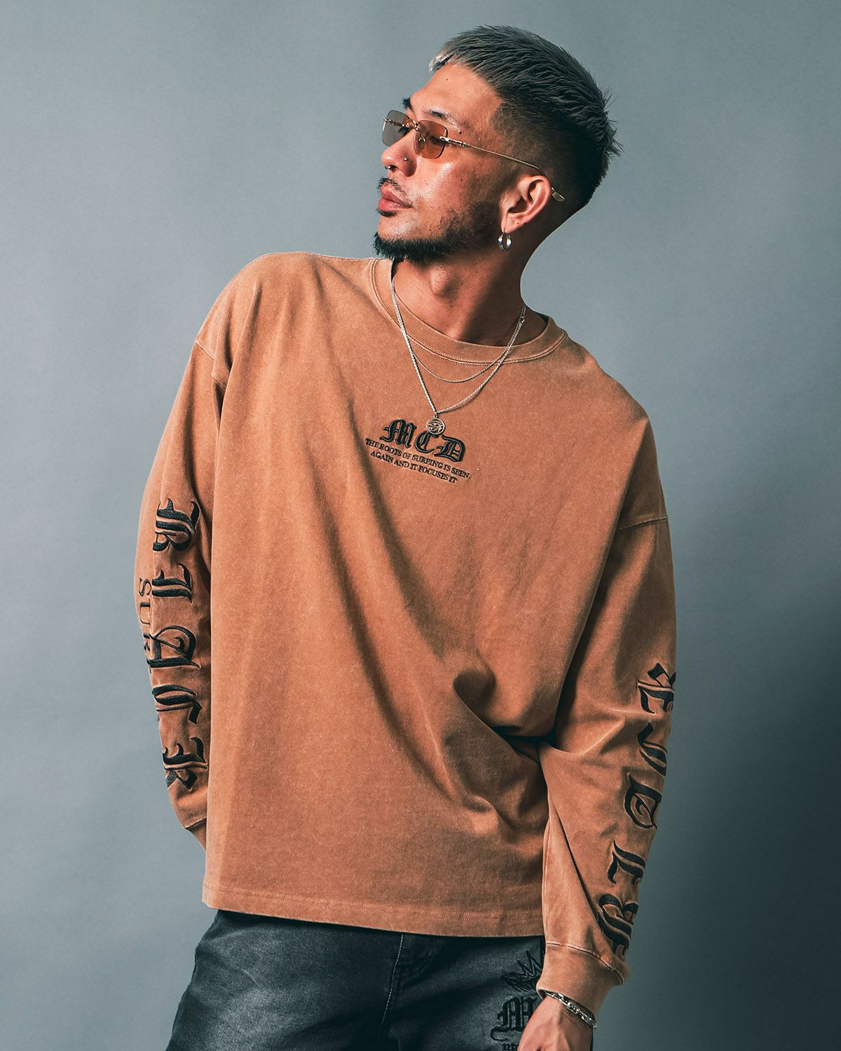 ベージュ:183cm(Lサイズ着用)