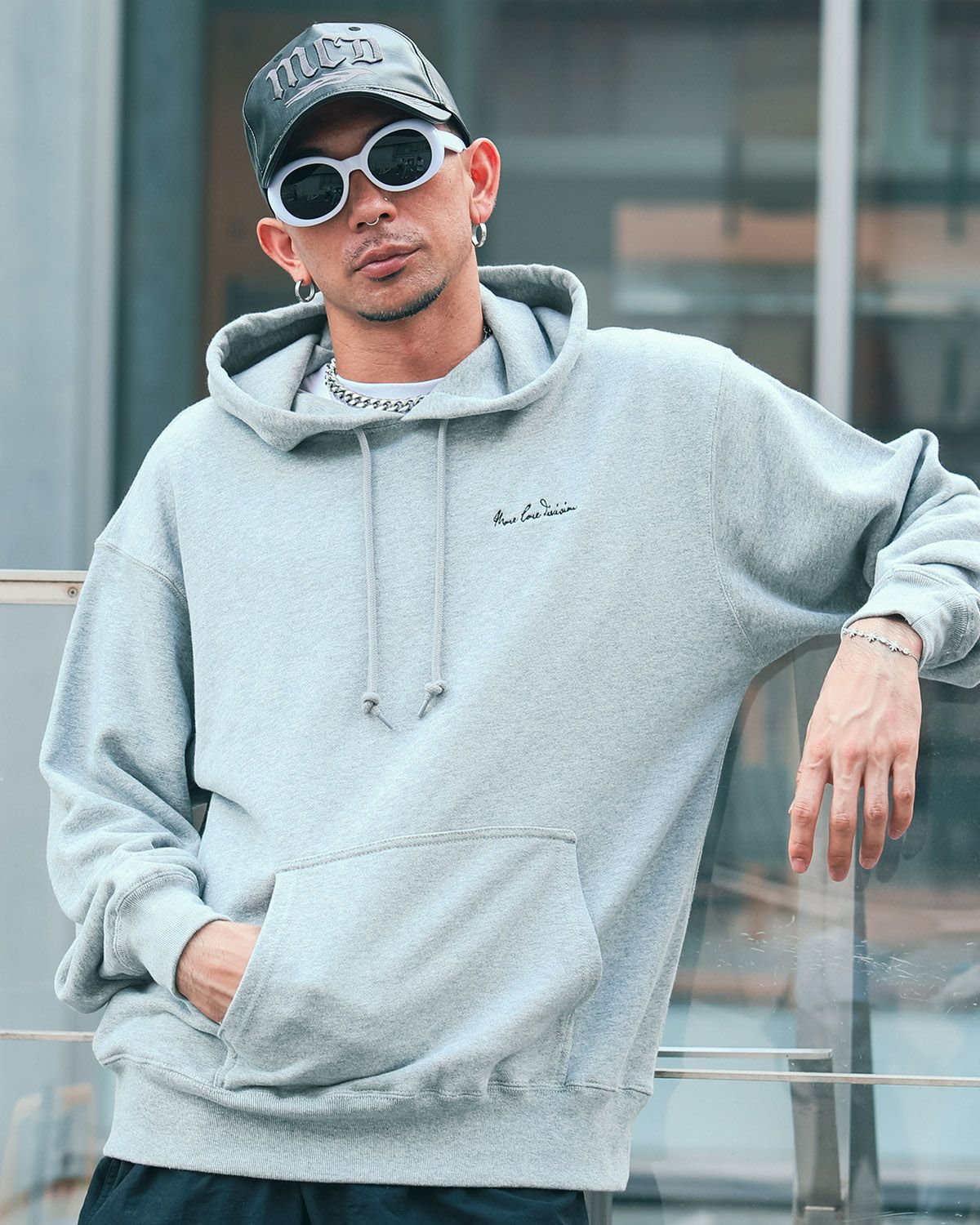 杢グレー:183cm(Lサイズ着用)