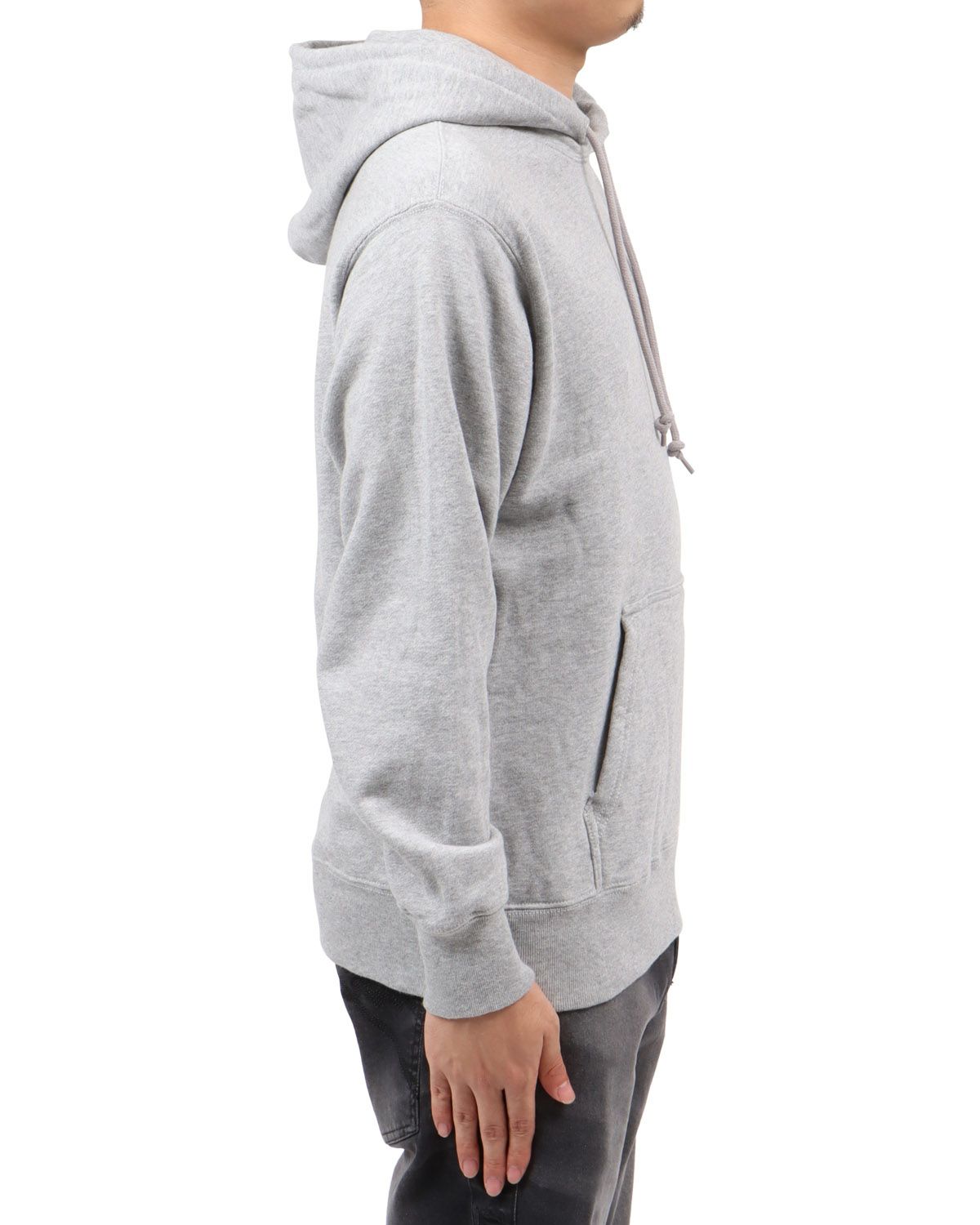 杢グレー：173cm63kg(Mサイズ着用)