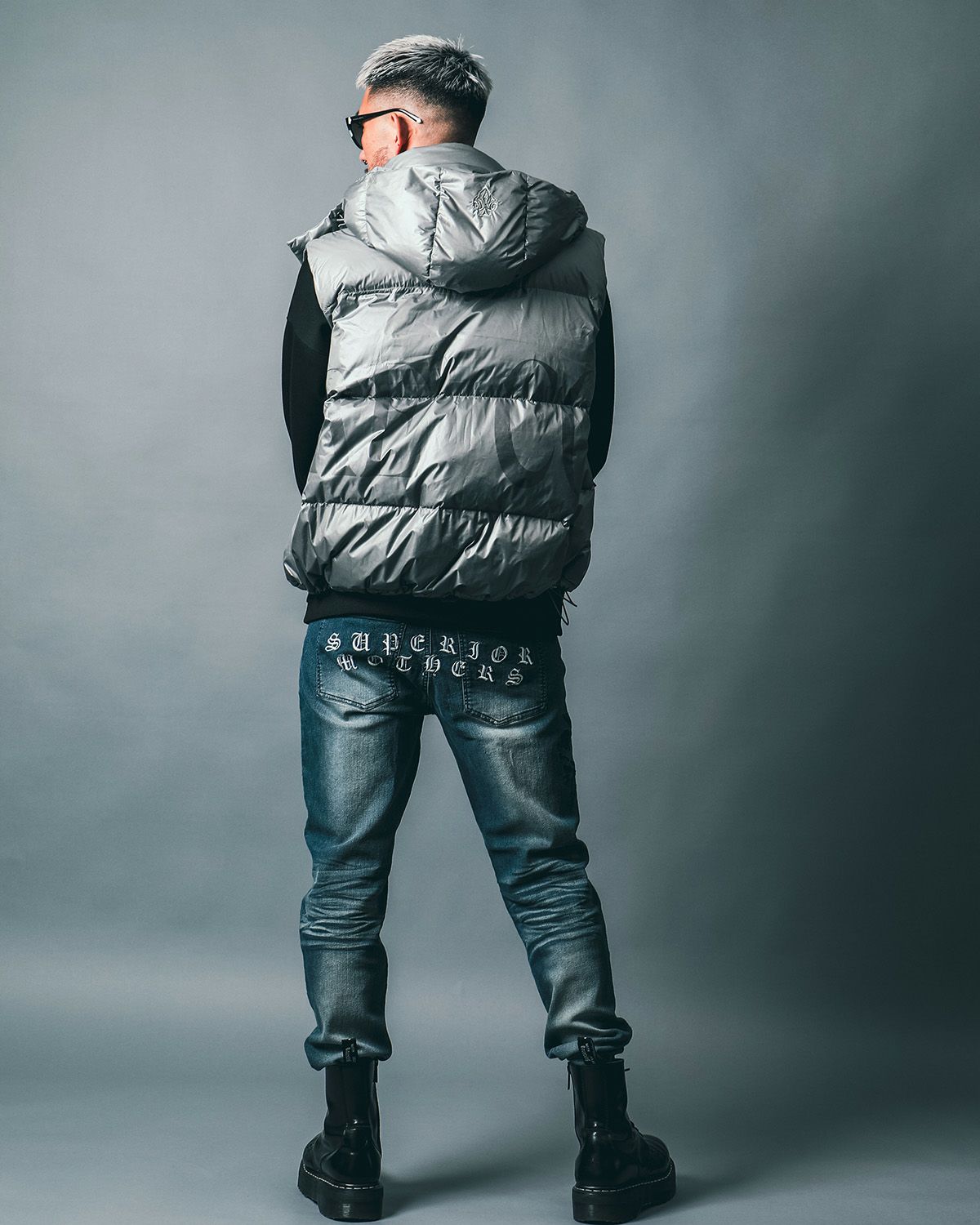 グレー:183cm(Lサイズ着用)