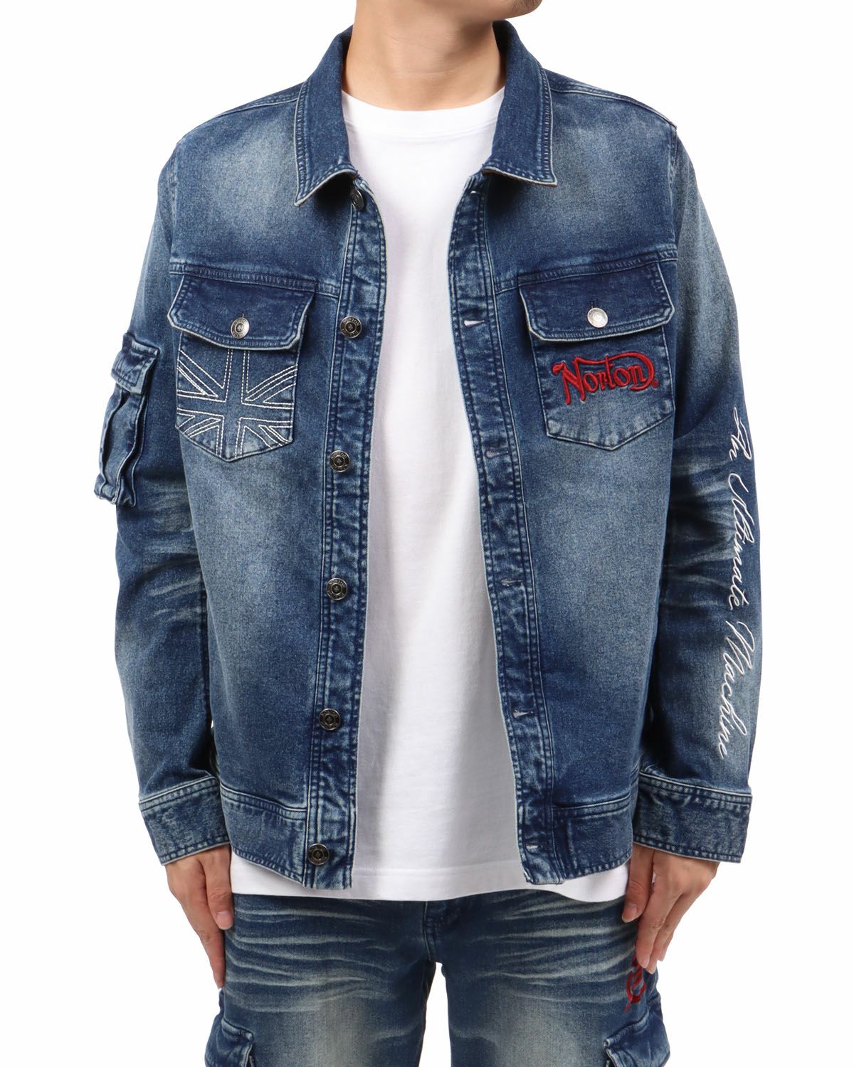 インディゴ：173cm63kg(Lサイズ着用)