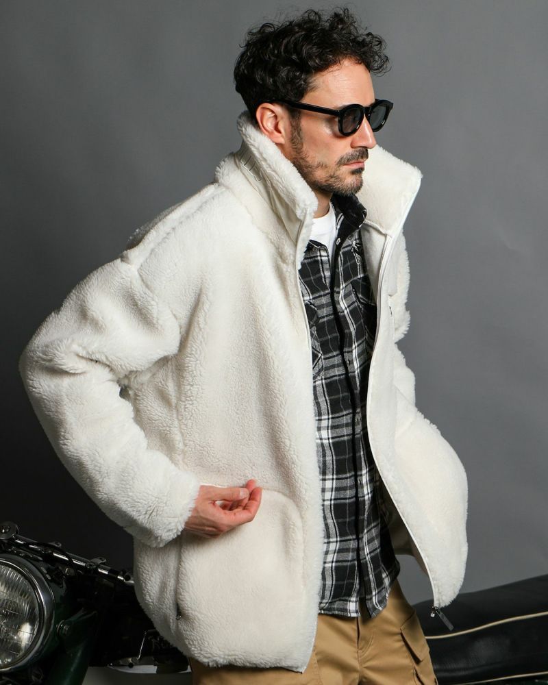 スタンドボア ジップパーカー