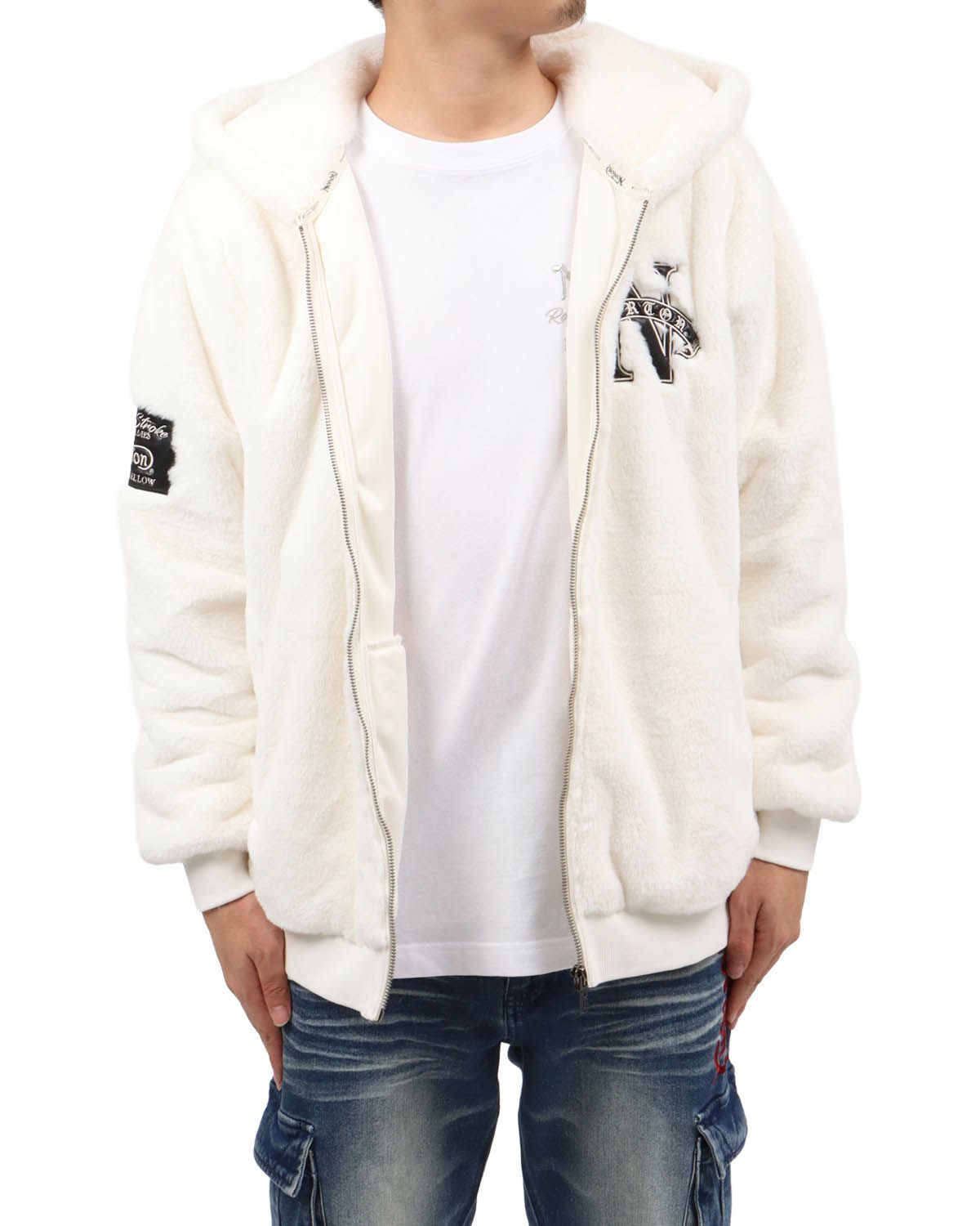 オフホワイト：173cm63kg(Lサイズ着用)