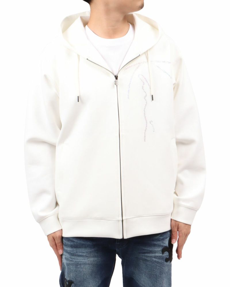 ホワイト：173cm63kg(Lサイズ着用)