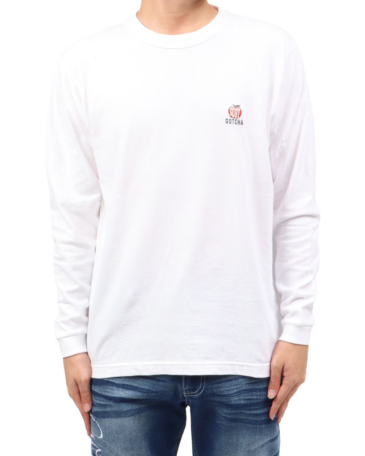 ホワイト：173cm63kg(Lサイズ着用)